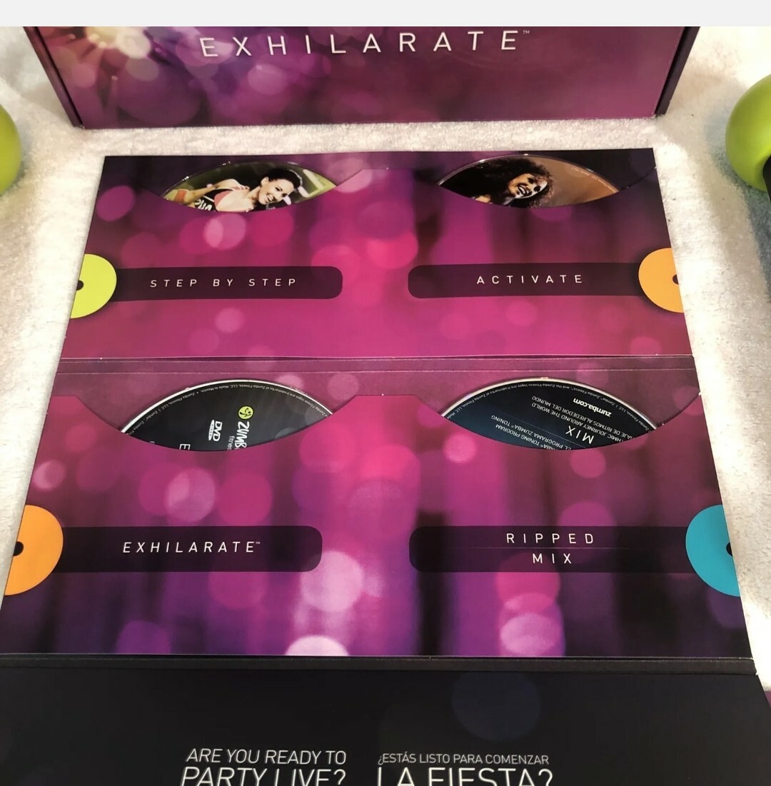Zumba Fitness Exhilarate Body Shaping System 4-Disc DVD w Zumba Fitness Exhilarate Body Shaping System 4-Disc DVD w