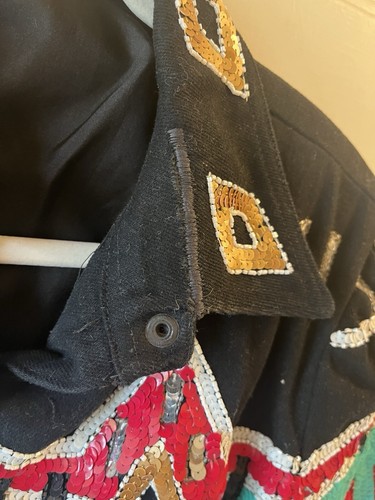 Vintage Modi Denim Sequin Southwestern Theme Jacket - Picture 7 of 8