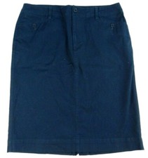 RALPH LAUREN skirt size 8 navy blue cotton stretch r27 