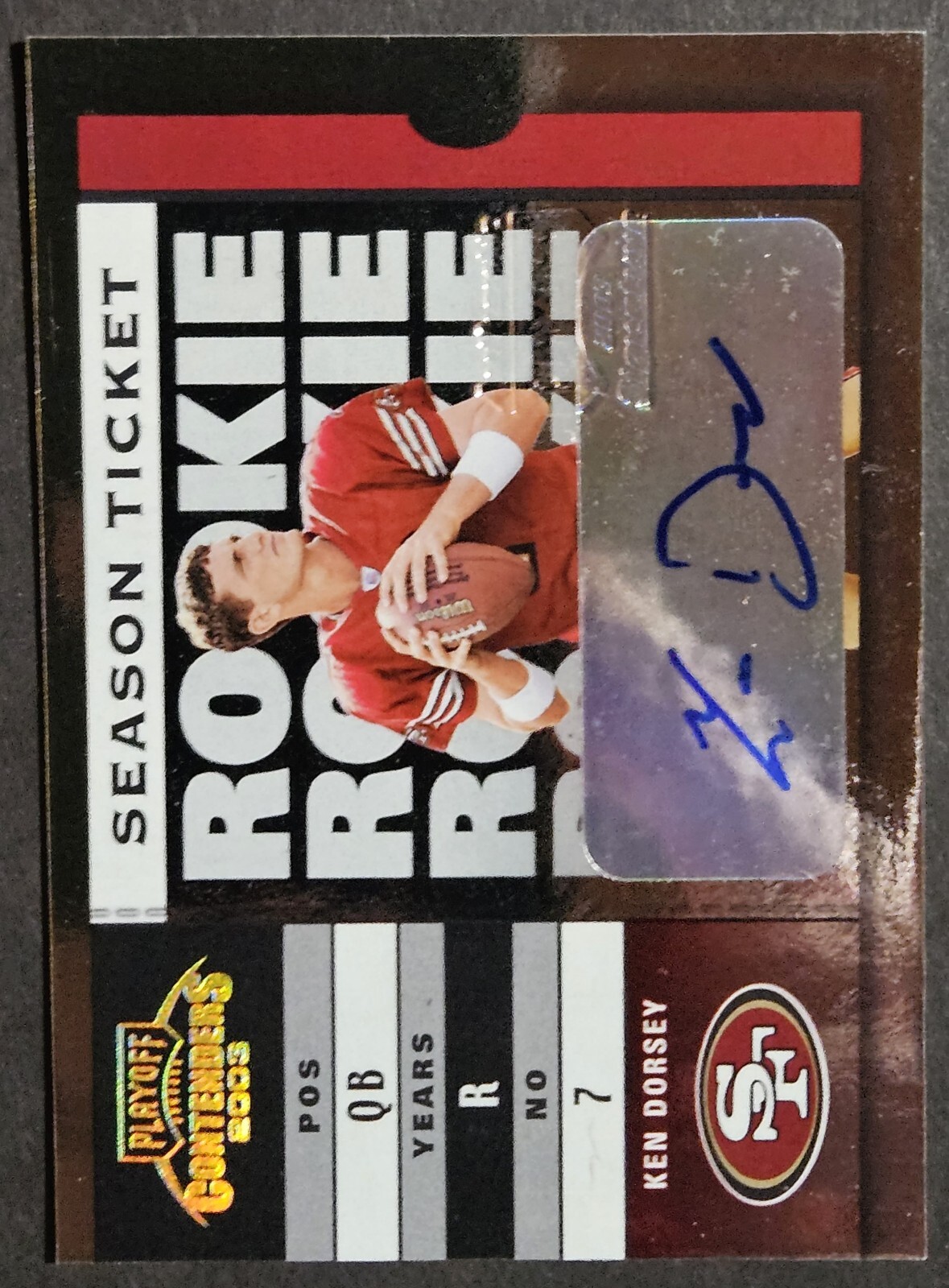 Ken Dorsey Playoff Contenders #158 Autograph