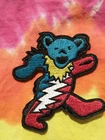 Grateful Dead Dancing Bear Lightning Bolt 3 x 2.5 Inch Iron On Patch