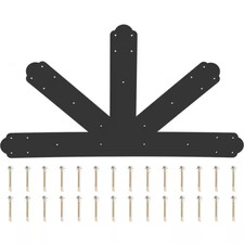 Gable Plate Black Powder-Coated Truss Connector Plates 12:12 Pitch Gable Bracket