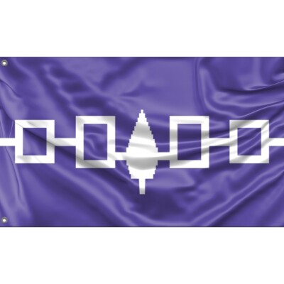 Iroquis Flagge | Einzigartiges Design, 3 x 5 Fuß / 90 x 150 cm, hergestellt in der EU