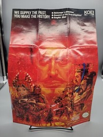 ROMANCE OF THE THREE KINGDOMS NINTENDO NES COMPLETE VIDEO GAME MANUAL POSTER CIB