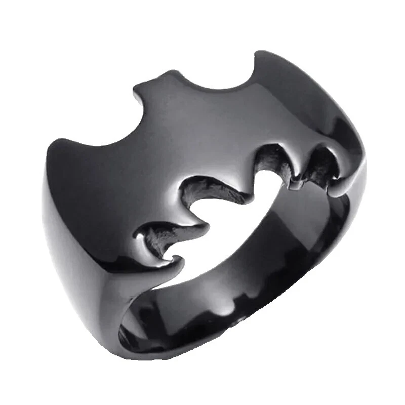 Черные готические модные кольца