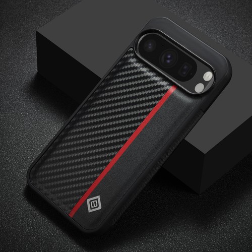 For Google Pixel 9 Pro Luxury Business Carbon Fiber Leather Case Cover - Picture 5 of 6