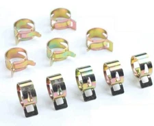 ID 3/8" inch 10mm Spring Band Clip 10 PCS Fuel Silicone Vacuum Hose Clamp