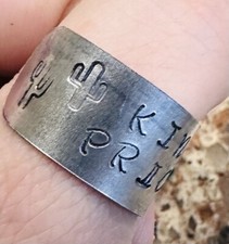 Adjustable Aluminum Ring - Kinda Prickly Cactus Theme