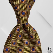 ALTEA Milano Mens Necktie Tie Cotton Woven Solid Beige Brown Khaki 59 x 4 NWOT