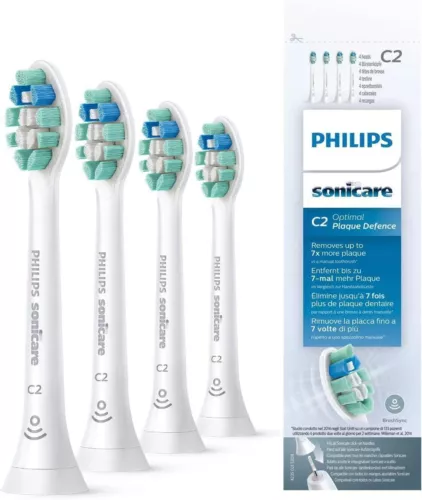 Philips Sonicare C2 Optimal Plaque Defence 4 piezas, cepillos de dientes de repuesto XDBDSFEBGN - Imagen 2 de 15
