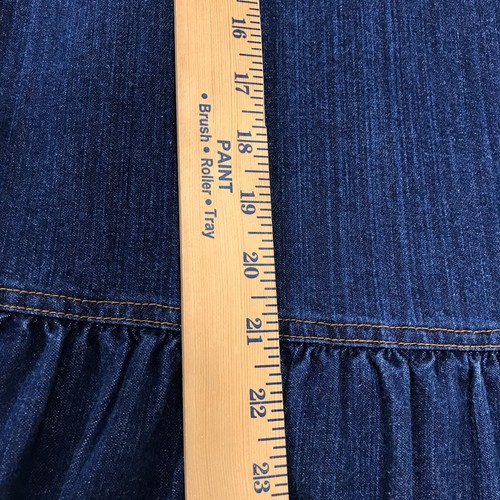 Vintage Dress Womens XL Denim Hollywood Blvd Blue 90s Western Cottage - Picture 13 of 17