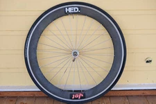Vintage HED. Jet Carbon Fiber Aero Front Wheel 700c 100mm Shimano 600 Tricolor