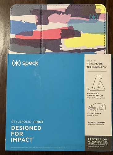 Speck Folio Case for the iPad Air 2019 & Pro 10.5 Inch, New, Air Brush Stripe. - Picture 2 of 3