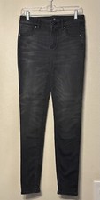 WHITE HOUSE BLACK MARKET High Rise Skinny Jeans Black Size 2