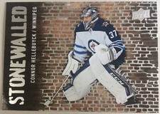 2018-19 CONNOR HELLEBUYCK UD SERIES 1 STONEWALLED INSERT CARD #SW-35 JETS