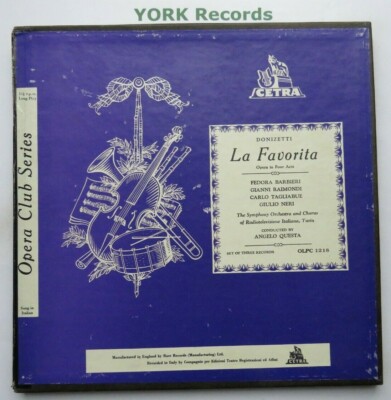OLPC 1256 - DONIZETTI - La Favorita BARBIERI / RAIMONDI - Ex 3 LP Record Box Set