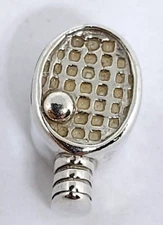 NEW Authentic Chamilia Sterling Silver Tennis Racket  Bead  Retired