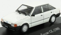 Modellauto Statisch Diecast Ford Escort Gl 1988 Weiss Modellbau Massstab 1/43