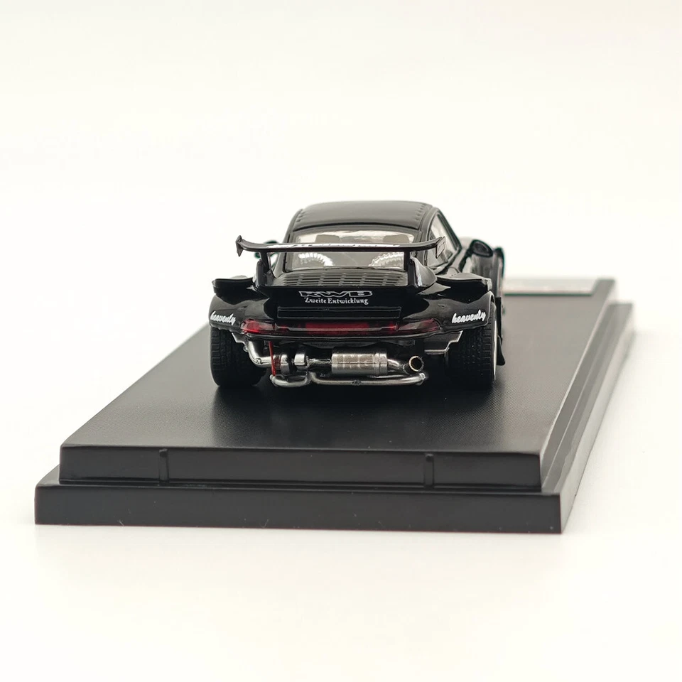 Street Warrior SW 1/64 Porsche RWB 993 спортивный автомобиль литая модель автомобиля ограниченного черный - Изображение 4 из 4
