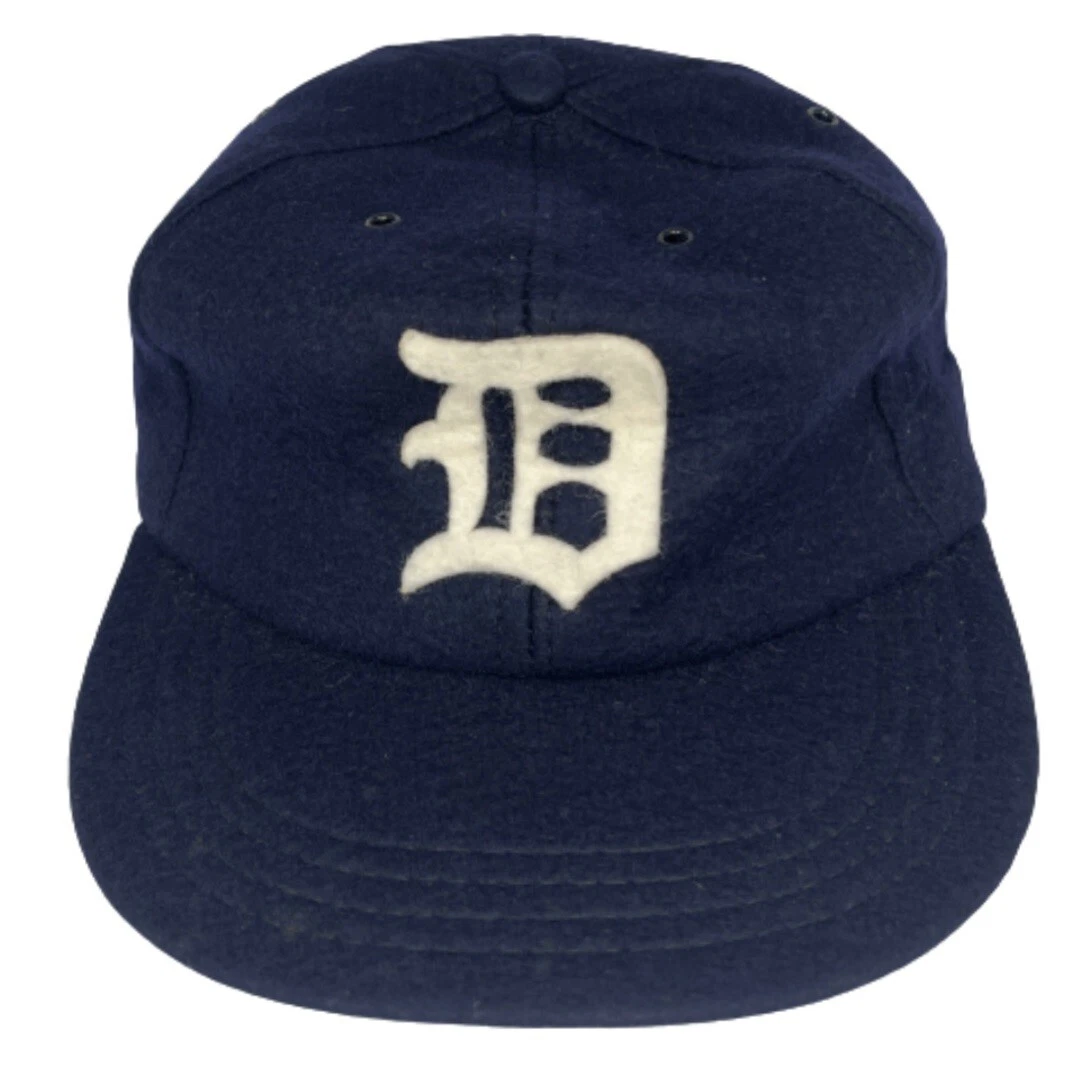 Vintage Detroit Tigers Baseball Cap Hat Wool Felt Antique 30s 40s MLB Rare