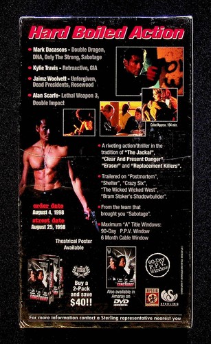 Sanctuary (1998) Mark Dacascos Thriller Movie Promo Screener VHS Factory Sealed - Imagen 2 de 6