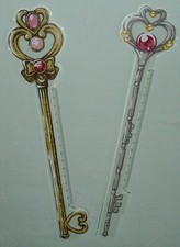 2er Set Sailor Moon Lineale Ichiban Kuji Pluto Staff + Chibiusa Space Time Key