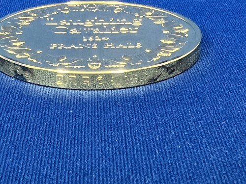 1973 24K on Sterling Silver Franklin Mint Laughing Cavalier 1624 Frans Hals Coin - Picture 5 of 6