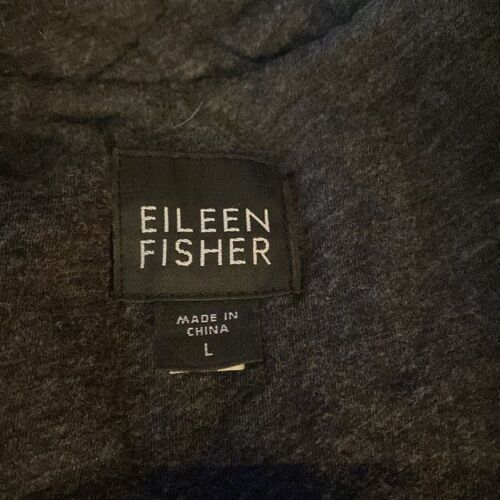 Eileen Fisher Gilet Trapuntato Tutto Cotone Grigio L - Foto 4 di 8