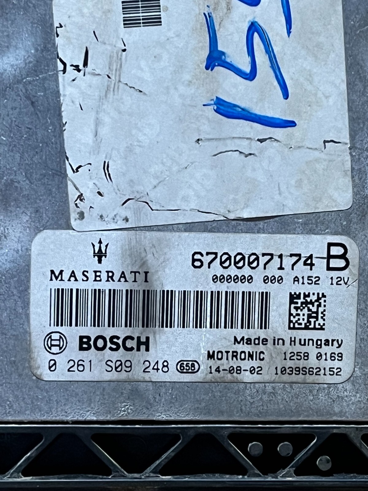 2015 MASERATI GHIBLI ECM ECU COMPUTER  W/ KEY  OEM 670007174B