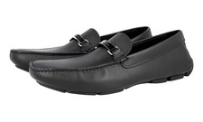 PRADA Saffiano Leather Driving Loafer Shoes - 2DD153 - Black - NEW