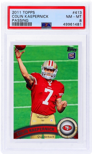 2011 Topps Colin Kaepernick Passing #413A PSA 8 Rookie RC