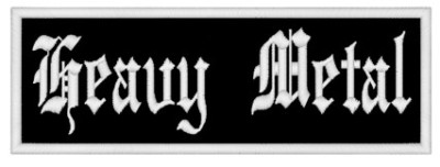 gestickter Patch ''Heavy Metal'' 1-zeilig Gothic Punk Kutte Aufnäher 12 x 4 cm