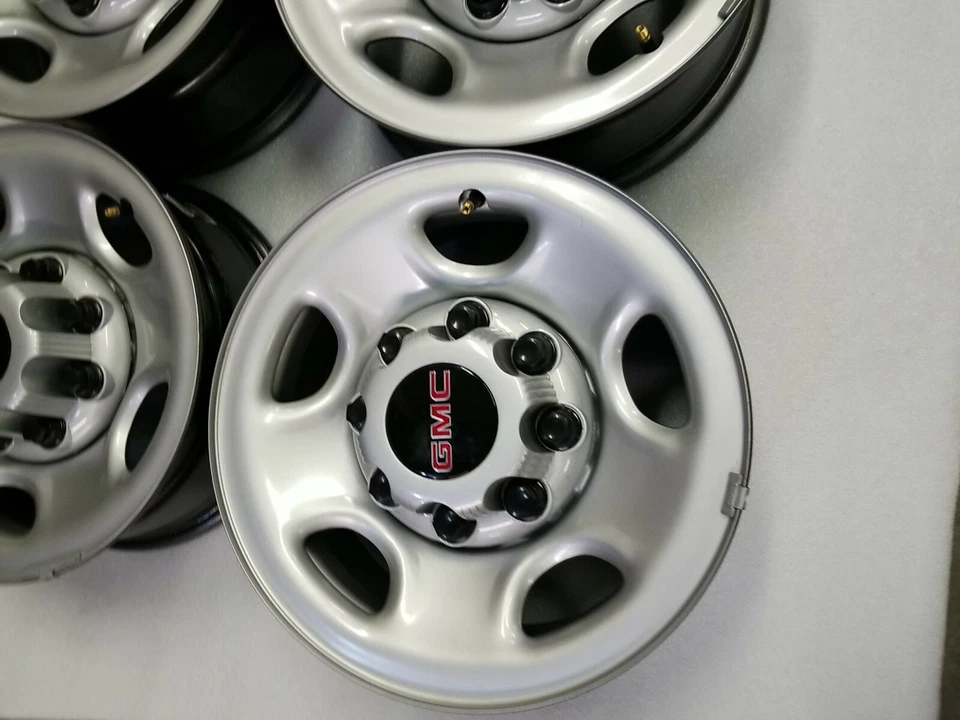 03-18 GMC Savanna 2500/3500 01-10 GMC Sierra 2500/3500 16" OE gris ruedas de acero Foto 3 de 4