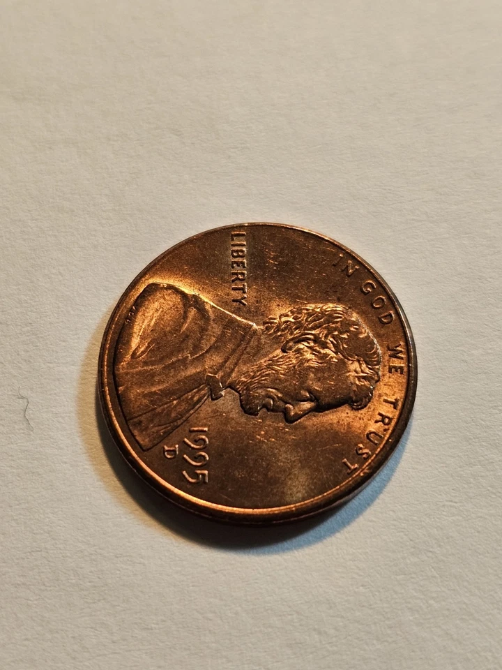 1995D Lincoln CENT, CLOSE AM, RED With Multi Errors! - Image 3 of 4