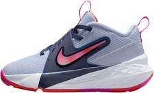 Nike Team Hustle D 12 Little Kids' Shoes Ghost/Midnight Navy/Picante Red/Fire P