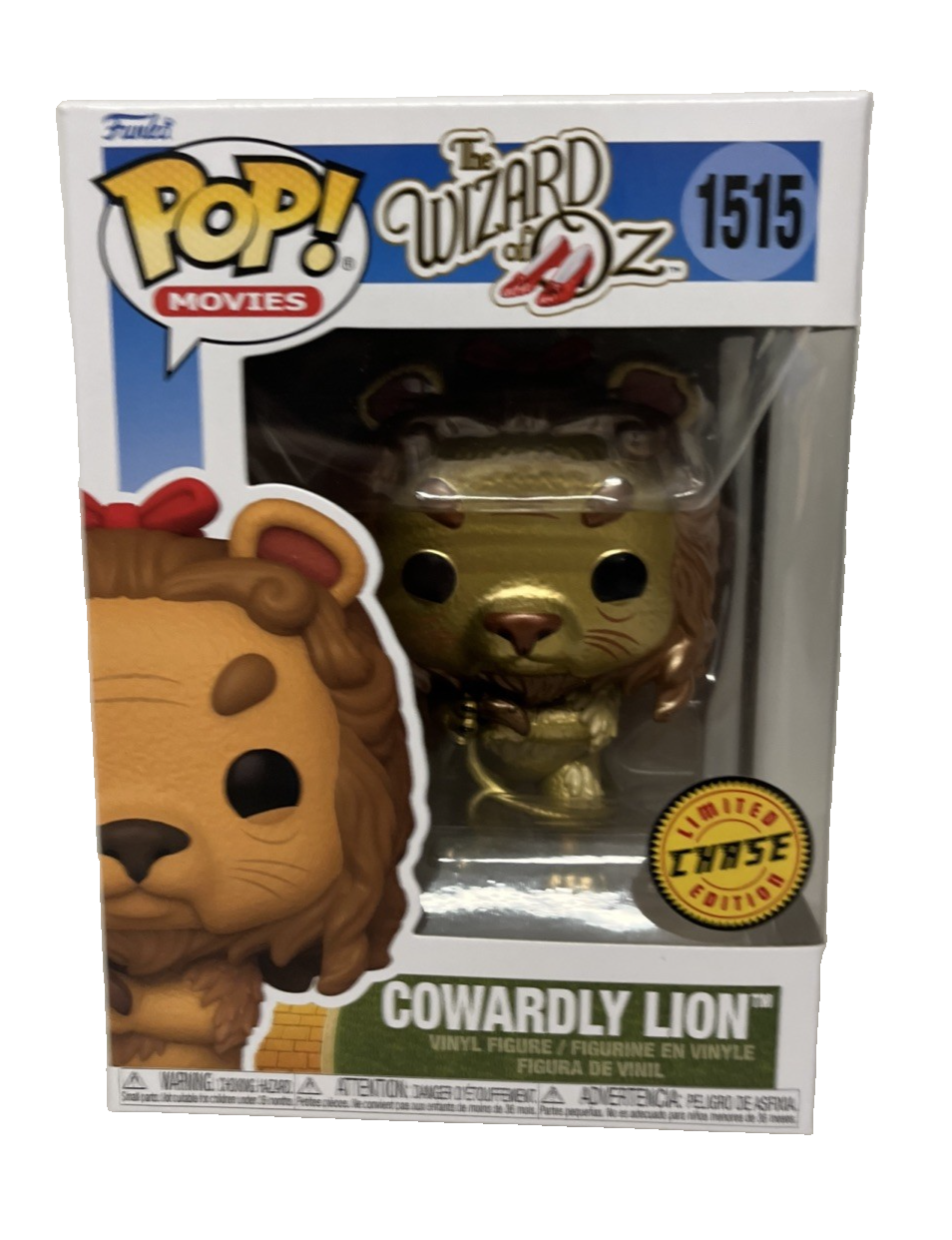 Funko Pop Cowardly Lion CHASE POP Vinyl Figure #1515 Funko The Wizard Of Oz New