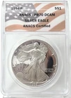 1994 P AMERICAN SILVER EAGLE ANACS PR 70 DCAM FLAG LABEL