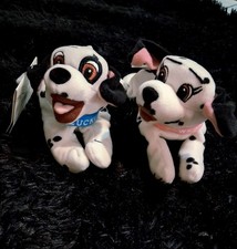 Disney Store 101 Dalmations 8" Bean Bag Plush Set of 2