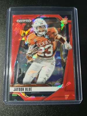Jaydon Blue - Prizm Draft Picks 2025 - Cowboys, Texas - Red Cracked Ice - RC