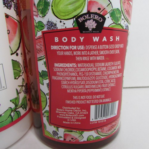 BOLERO SHAMPOO & CONDITIONER BODY WASH Set Watermelon Mint New - Picture 4 of 4