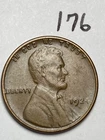 1924-D LINCOLN WHEAT CENT, "EXTREMELY FINE" CONDITION, Low Mintage Date, #176