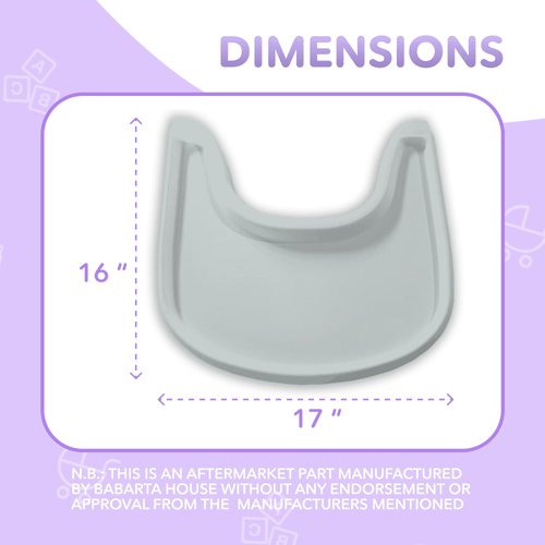 Vassoio Seggiolone Grigio Lucido Compatibile con Stokke Trip Trap Sedia Ergonomico - Foto 2 di 9