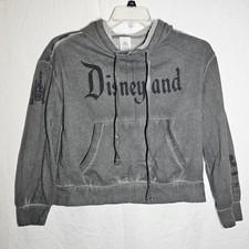 Disneyland grey cropped womens hoodie