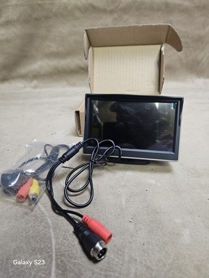 Zettaguard 5'' TFT LCD Car Backup Reverse Monitor w/ 4-Pin Camera RCA Cables Kit
