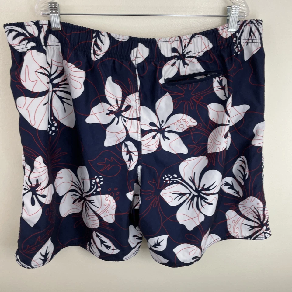 Bañador Breakwater Hombre 2XL XXL Azul y Blanco Tropical Floral Cordón Cintura Foto 2 de 4