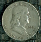 1952 USA Franklin Silver Half Dollar  R65