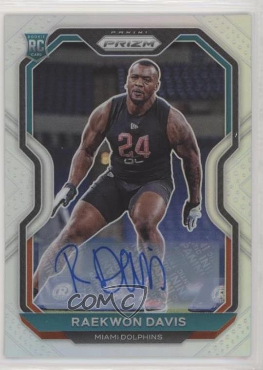2020 Panini Prizm Silver Raekwon Davis #341 Rookie Auto RC 05t6