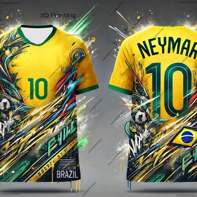 Neymar Brasil Fußballtrikot T-Shirt Sport Original Repro 1 Stück