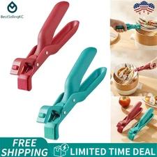 2x Hot Bowl Gripper Anti-Scalding Hot Plate Tongs Bowl Clips Kitchen Gadget Tool