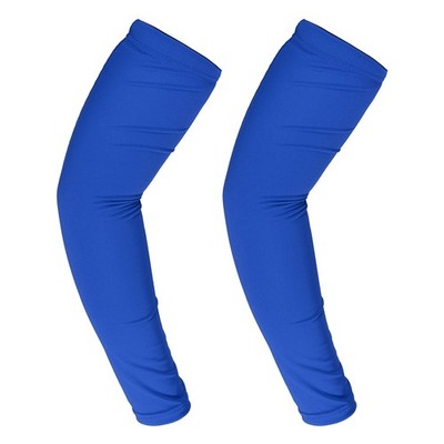 1 Paar Ärmlinge Rutschfest ArmSleeves UV Sonnenschutz Armstulpen Blau XL Druck